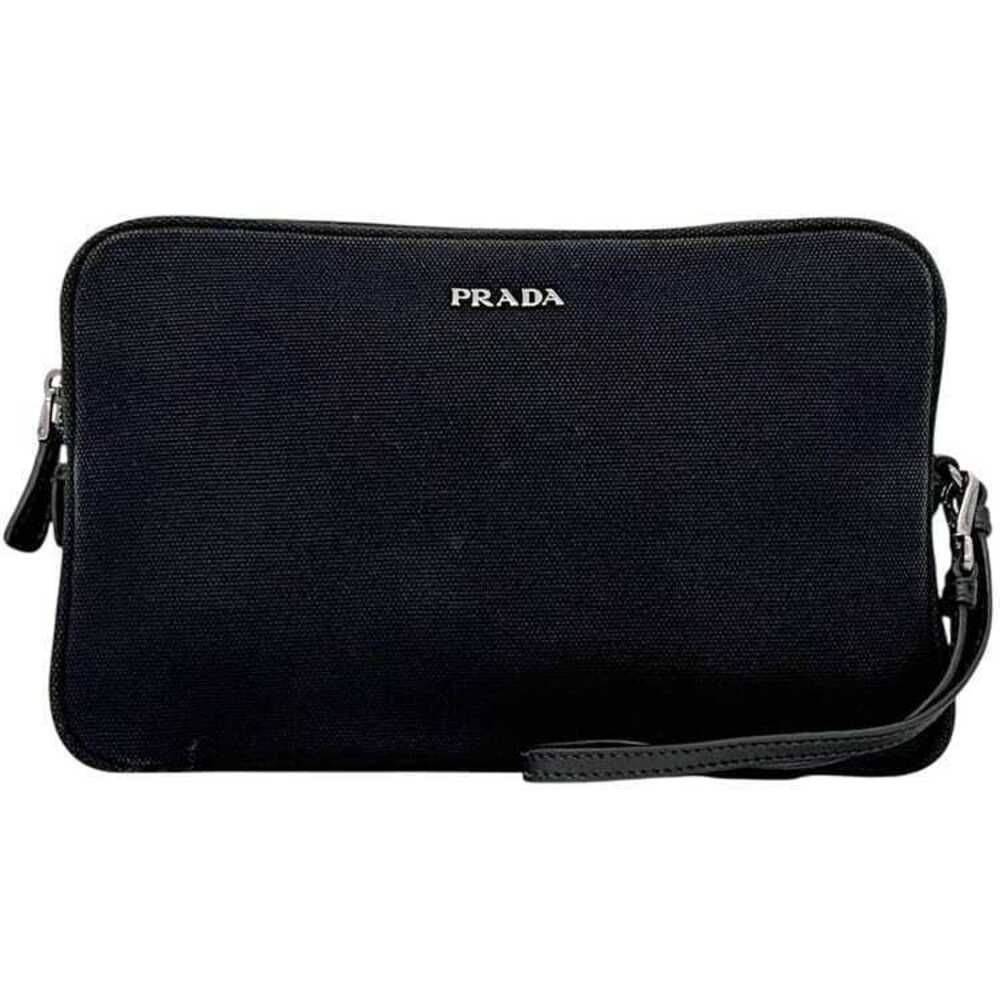 Prada Shoulder Bag Accessory Black Nero Black Handbag Canvas Leather